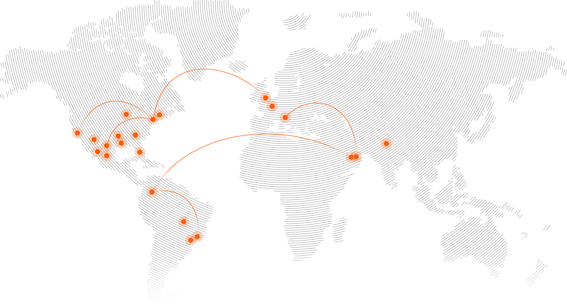 Map of Elios global service areas